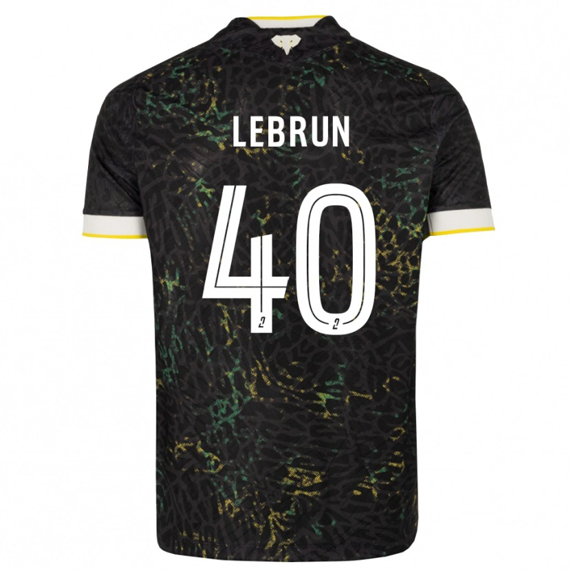 Danxen Niño Camiseta Lisa Lebrun #40 Negro Blanco Amarillo 2ª Equipación 2026/27 La Camisa México