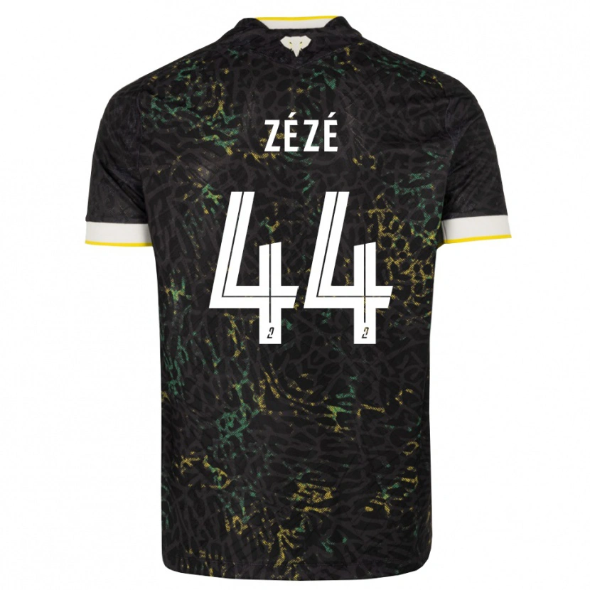 Danxen Niño Camiseta Nathan Zézé #44 Negro Blanco Amarillo 2ª Equipación 2026/27 La Camisa México
