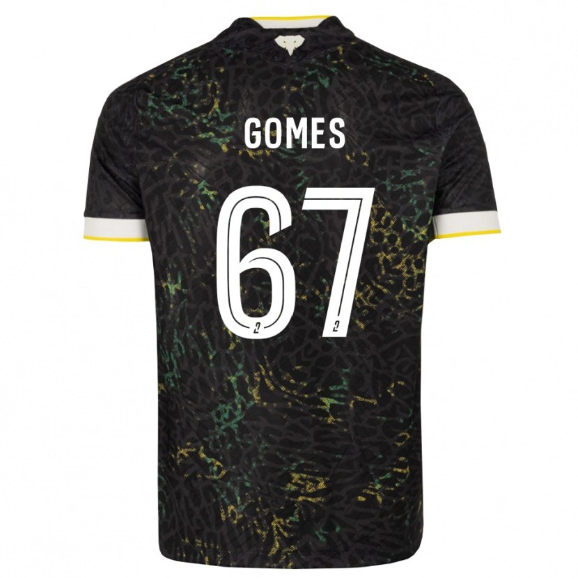 Danxen Niño Camiseta Malang Gomes #67 Negro Blanco Amarillo 2ª Equipación 2026/27 La Camisa México