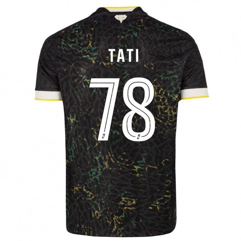 Danxen Niño Camiseta Tylel Tati #78 Negro Blanco Amarillo 2ª Equipación 2026/27 La Camisa México