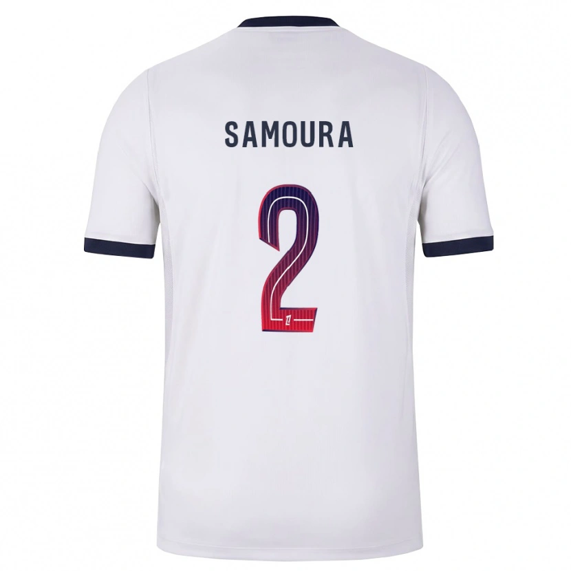 Danxen Niño Camiseta Thiniba Samoura #2 Blanco Negro Rojo 2ª Equipación 2026/27 La Camisa México