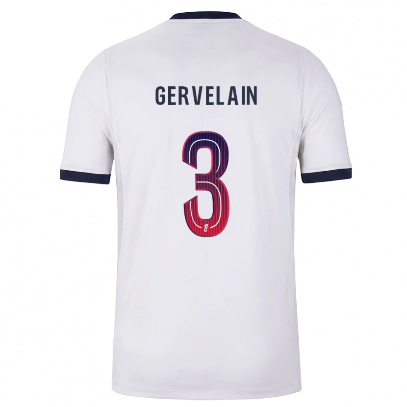Danxen Niño Camiseta Jordan Gervelain #3 Blanco Negro Rojo 2ª Equipación 2026/27 La Camisa México