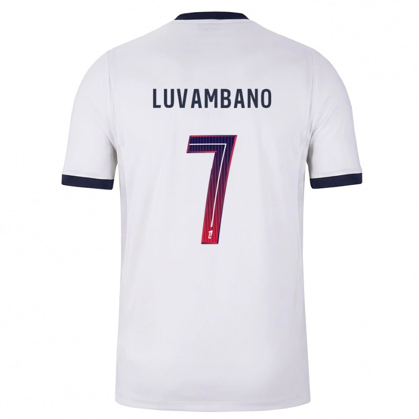 Danxen Niño Camiseta Ethan Luvambano #7 Blanco Negro Rojo 2ª Equipación 2026/27 La Camisa México