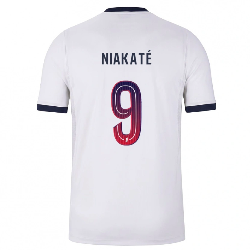 Danxen Niño Camiseta Maoula Niakaté #9 Blanco Negro Rojo 2ª Equipación 2026/27 La Camisa México