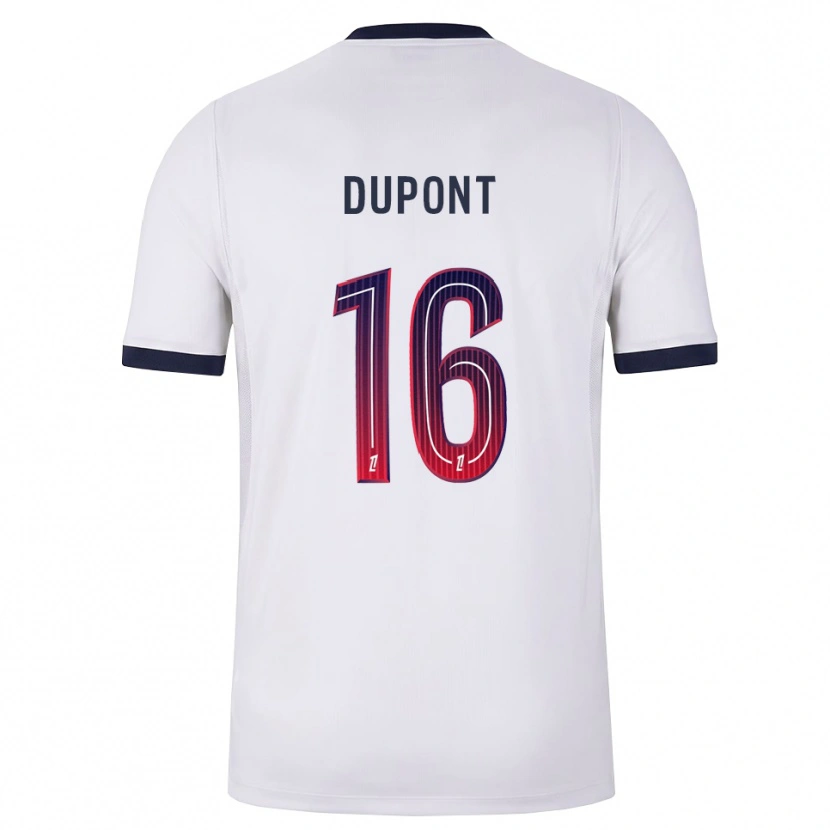 Danxen Niño Camiseta Raphaël Dupont #16 Blanco Negro Rojo 2ª Equipación 2026/27 La Camisa México