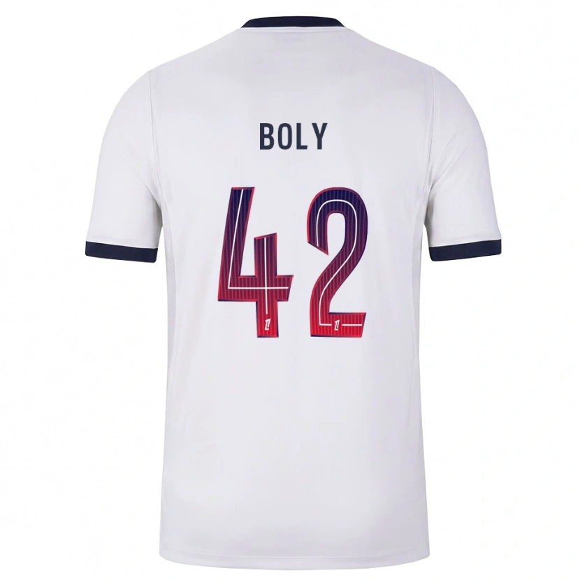 Danxen Niño Camiseta David Boly #42 Blanco Negro Rojo 2ª Equipación 2026/27 La Camisa México