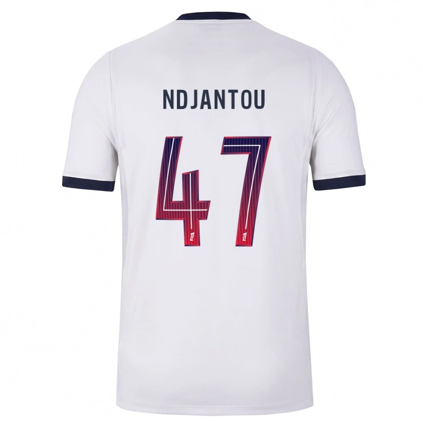Danxen Niño Camiseta Quentin Ndjantou #47 Blanco Negro Rojo 2ª Equipación 2026/27 La Camisa México