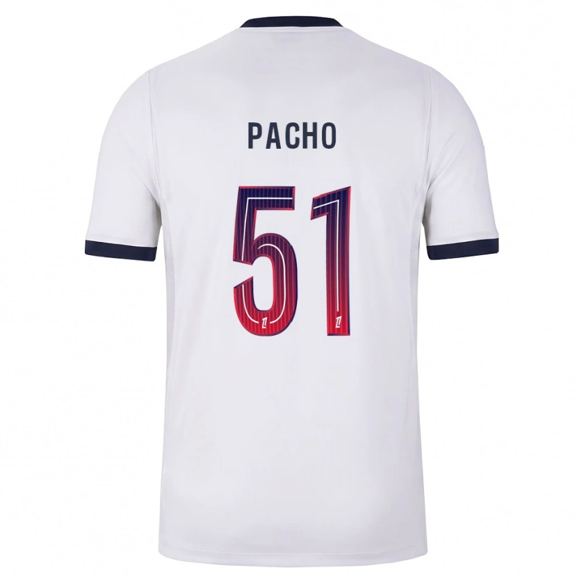 Danxen Niño Camiseta Willian Pacho #51 Blanco Negro Rojo 2ª Equipación 2026/27 La Camisa México