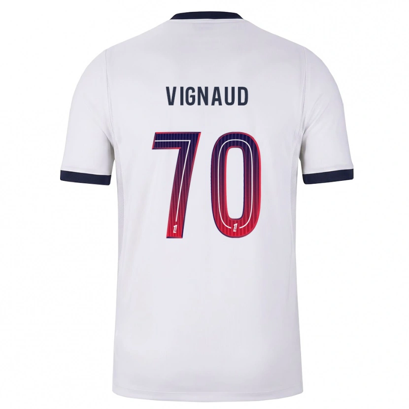 Danxen Niño Camiseta Arthur Vignaud #70 Blanco Negro Rojo 2ª Equipación 2026/27 La Camisa México