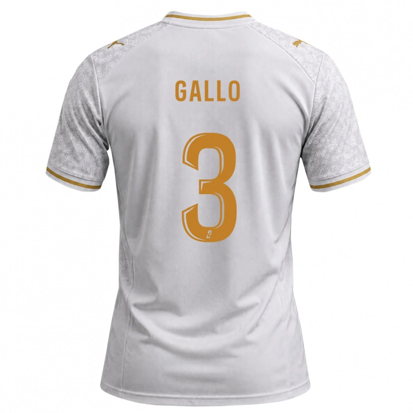 Danxen Niño Camiseta Noan Gallo #3 Blanco Gris Dorado 2ª Equipación 2026/27 La Camisa México