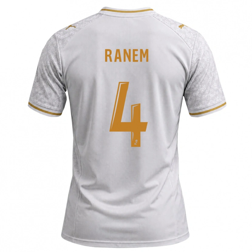 Danxen Niño Camiseta Nassim Ranem #4 Blanco Gris Dorado 2ª Equipación 2026/27 La Camisa México