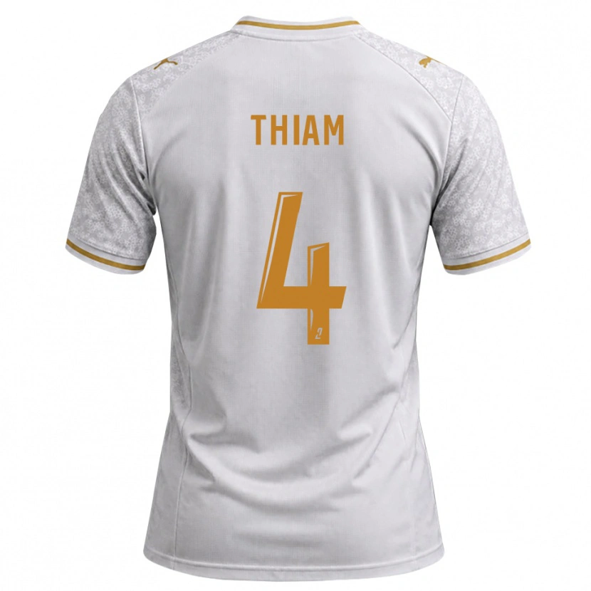 Danxen Niño Camiseta Imran Thiam #4 Blanco Gris Dorado 2ª Equipación 2026/27 La Camisa México