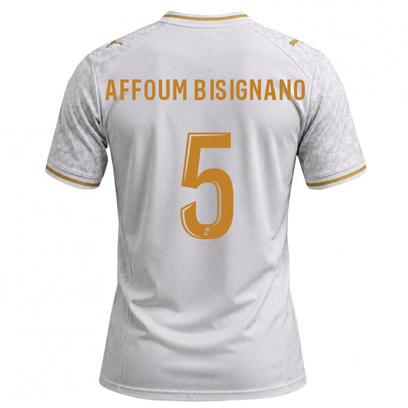 Danxen Niño Camiseta Layan Affoum Bisignano #5 Blanco Gris Dorado 2ª Equipación 2026/27 La Camisa México