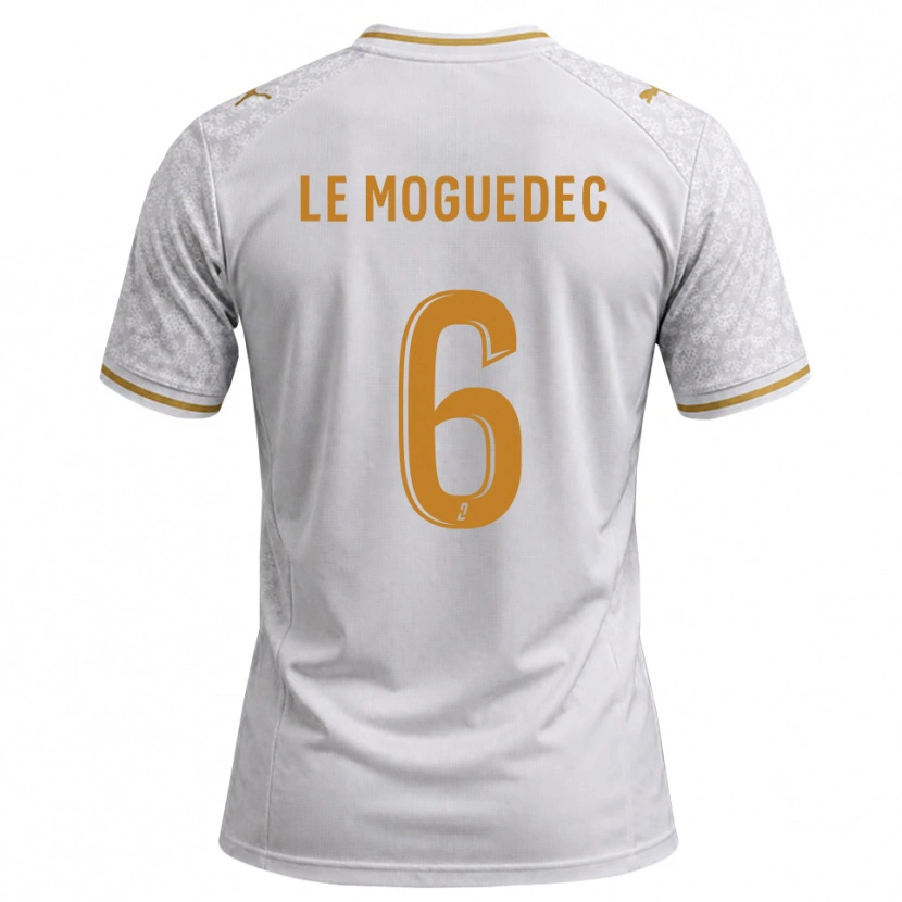 Danxen Niño Camiseta Anaële Le Moguédec #6 Blanco Gris Dorado 2ª Equipación 2026/27 La Camisa México