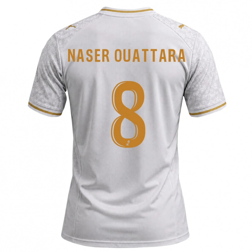 Danxen Niño Camiseta Papus Naser Ouattara #8 Blanco Gris Dorado 2ª Equipación 2026/27 La Camisa México