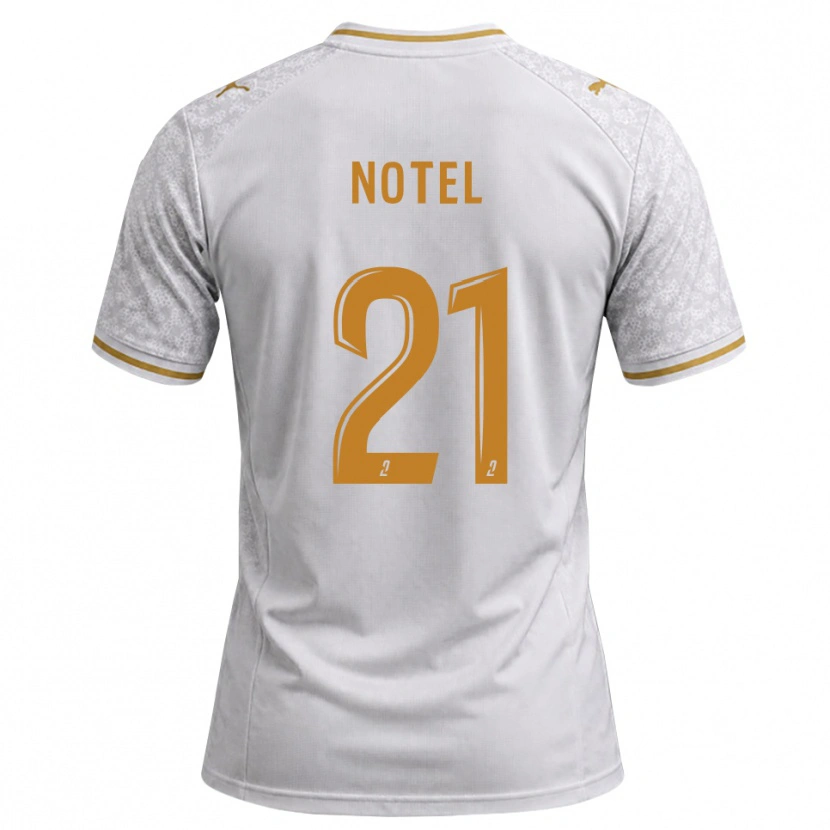 Danxen Niño Camiseta Lea Notel #21 Blanco Gris Dorado 2ª Equipación 2026/27 La Camisa México