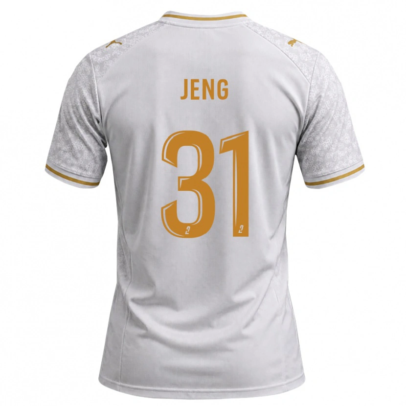Danxen Niño Camiseta Malcolm Jeng #31 Blanco Gris Dorado 2ª Equipación 2026/27 La Camisa México
