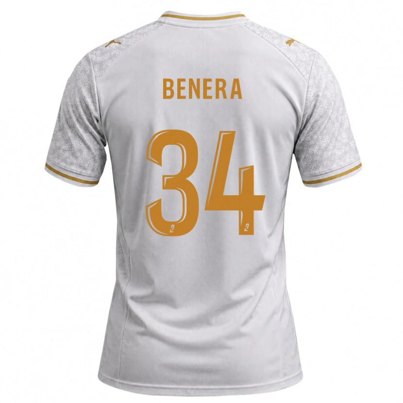 Danxen Niño Camiseta Ummene Benera #34 Blanco Gris Dorado 2ª Equipación 2026/27 La Camisa México