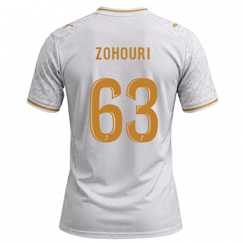 Danxen Niño Camiseta Armel Zohouri #63 Blanco Gris Dorado 2ª Equipación 2026/27 La Camisa México