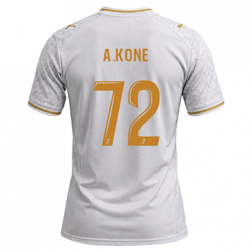 Danxen Niño Camiseta Amadou Koné #72 Blanco Gris Dorado 2ª Equipación 2026/27 La Camisa México