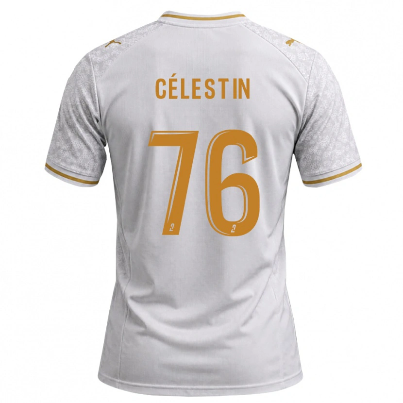 Danxen Niño Camiseta Jean-Philippe Célestin #76 Blanco Gris Dorado 2ª Equipación 2026/27 La Camisa México