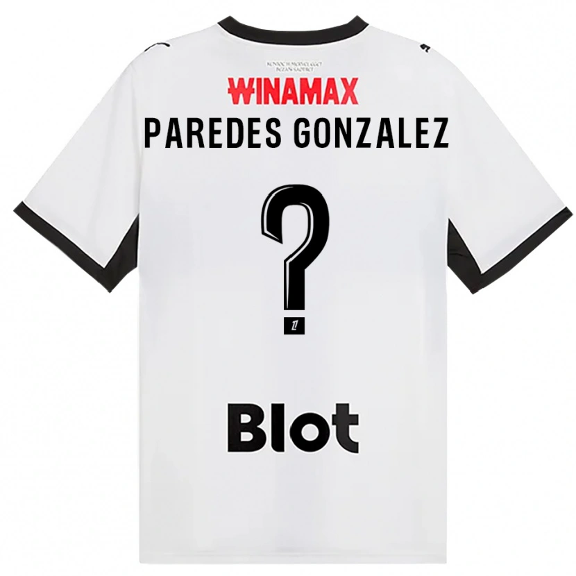 Danxen Niño Camiseta Maxime Paredes Gonzalez #0 Negro Blanco Rojo 2ª Equipación 2026/27 La Camisa México