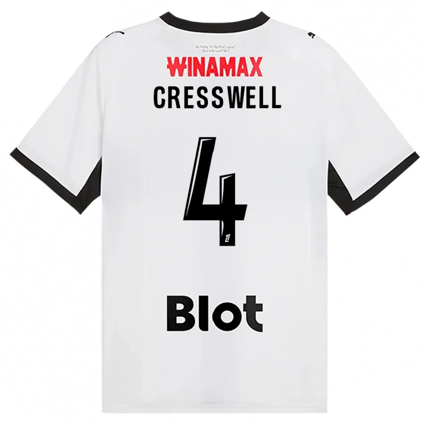 Danxen Niño Camiseta Charlie Cresswell #4 Negro Blanco Rojo 2ª Equipación 2026/27 La Camisa México