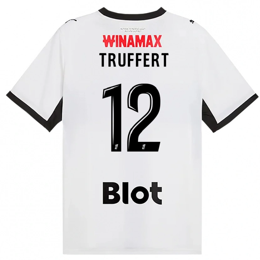 Danxen Niño Camiseta Florian Truffert #12 Negro Blanco Rojo 2ª Equipación 2026/27 La Camisa México