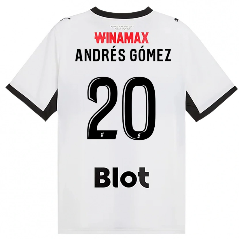 Danxen Niño Camiseta Carlos Andrés Gómez #20 Negro Blanco Rojo 2ª Equipación 2026/27 La Camisa México