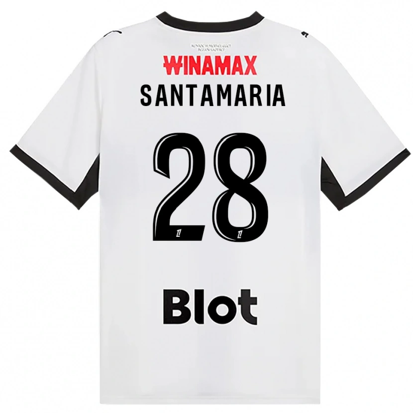 Danxen Niño Camiseta Baptiste Santamaria #28 Negro Blanco Rojo 2ª Equipación 2026/27 La Camisa México