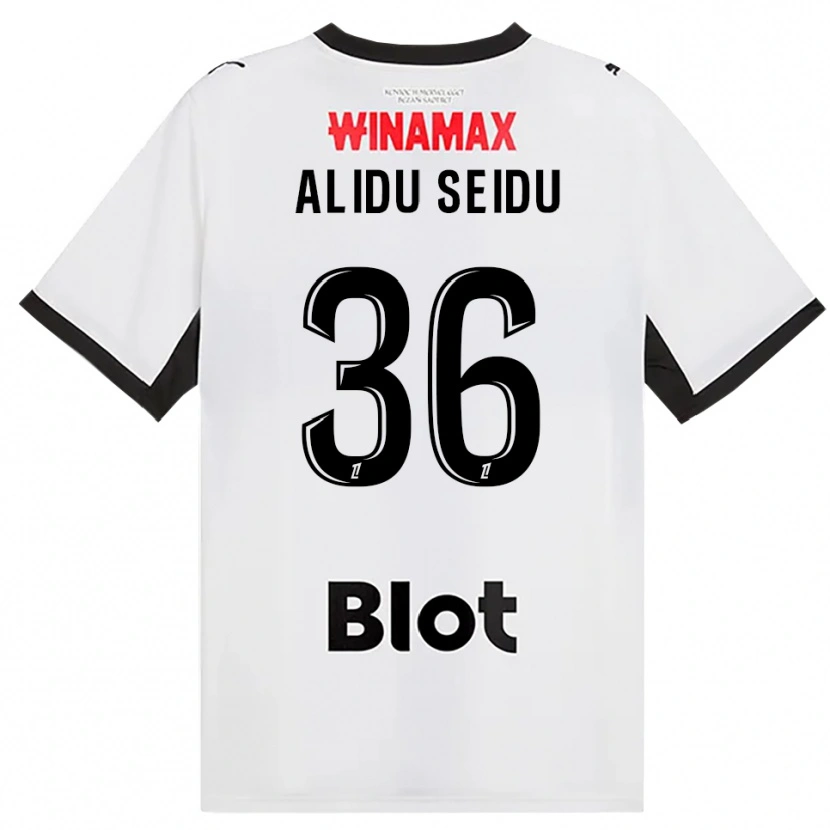 Danxen Niño Camiseta Alidu Seidu #36 Negro Blanco Rojo 2ª Equipación 2026/27 La Camisa México