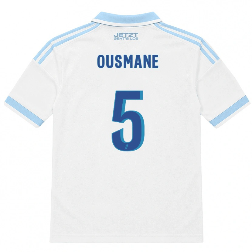Danxen Niño Camiseta Abdoulaye Ousmane #5 Azul Cielo Claro Blanco Rojo 2ª Equipación 2026/27 La Camisa México