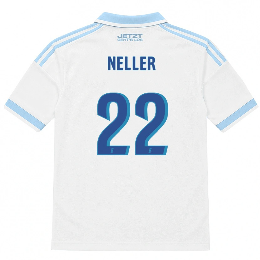 Danxen Niño Camiseta Chloé Neller #22 Azul Cielo Claro Blanco Rojo 2ª Equipación 2026/27 La Camisa México