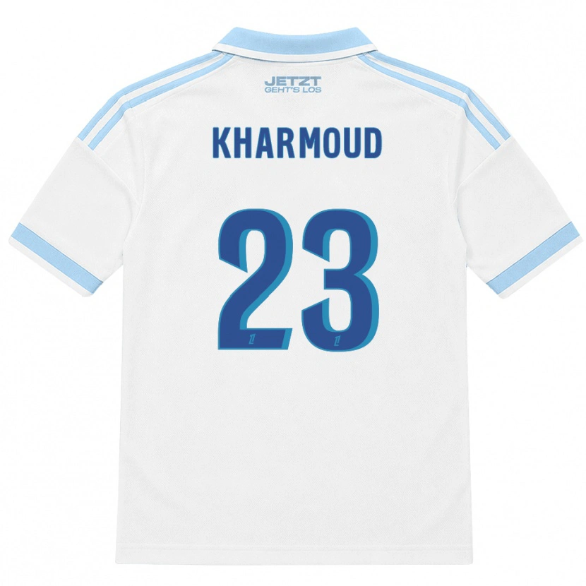 Danxen Niño Camiseta Rayan Kharmoud #23 Azul Cielo Claro Blanco Rojo 2ª Equipación 2026/27 La Camisa México