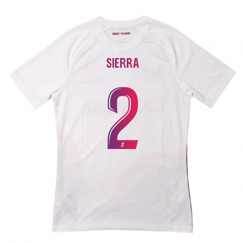 Danxen Niño Camiseta Pauline Sierra #2 Blanco Rosa Morado 2ª Equipación 2026/27 La Camisa México
