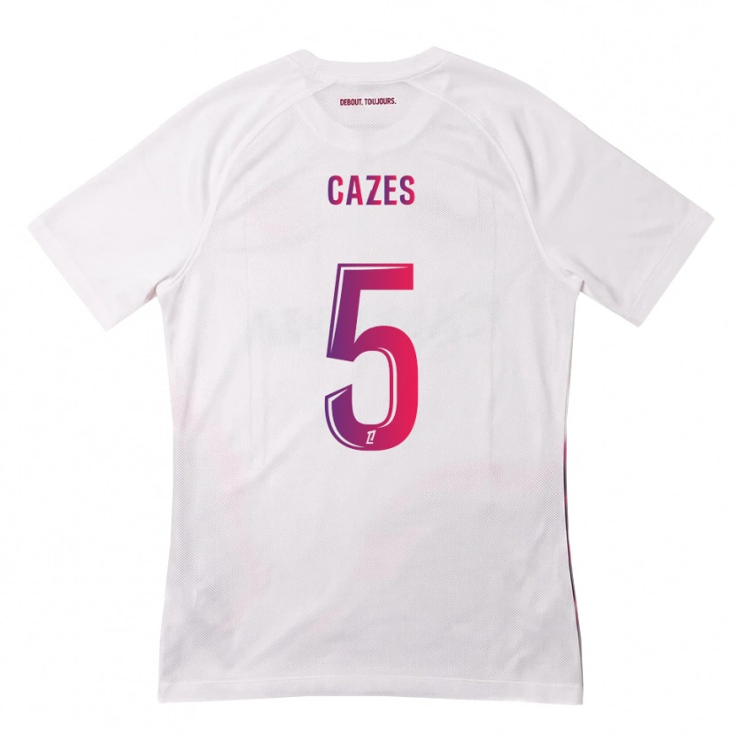 Danxen Niño Camiseta Manon Cazes #5 Blanco Rosa Morado 2ª Equipación 2026/27 La Camisa México