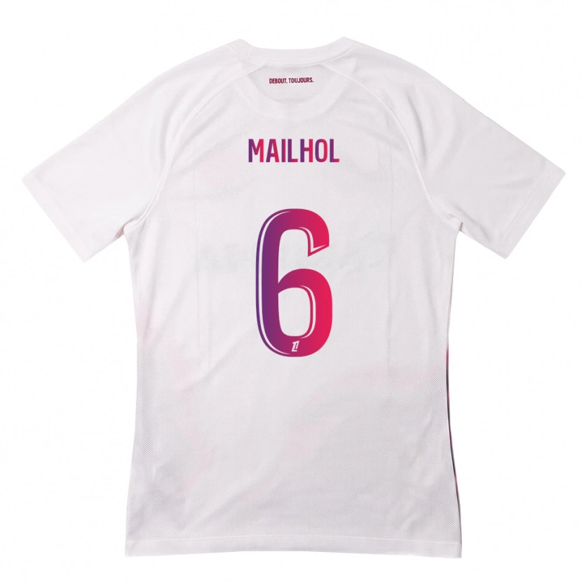 Danxen Niño Camiseta Luca Mailhol #6 Blanco Rosa Morado 2ª Equipación 2026/27 La Camisa México