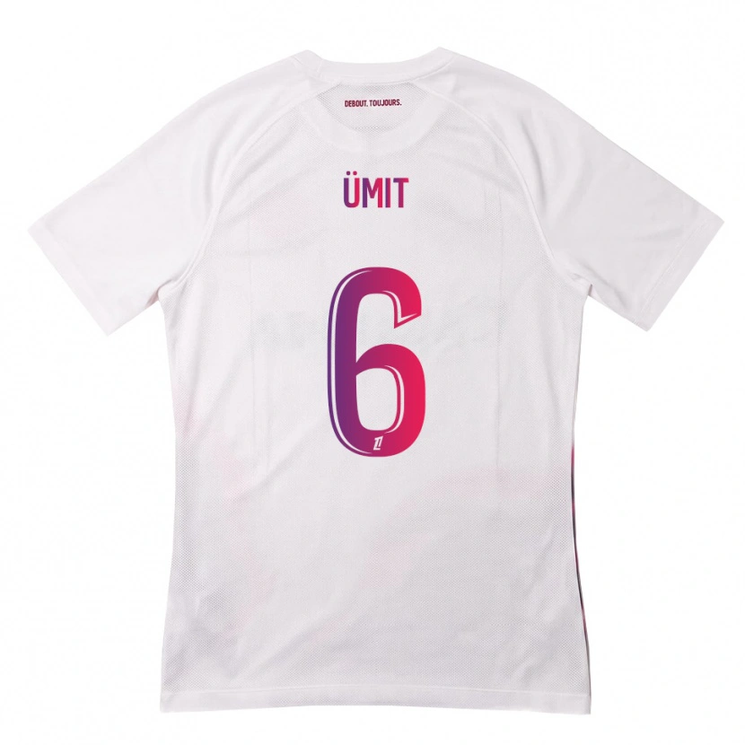 Danxen Niño Camiseta Ümit Akdağ #6 Blanco Rosa Morado 2ª Equipación 2026/27 La Camisa México