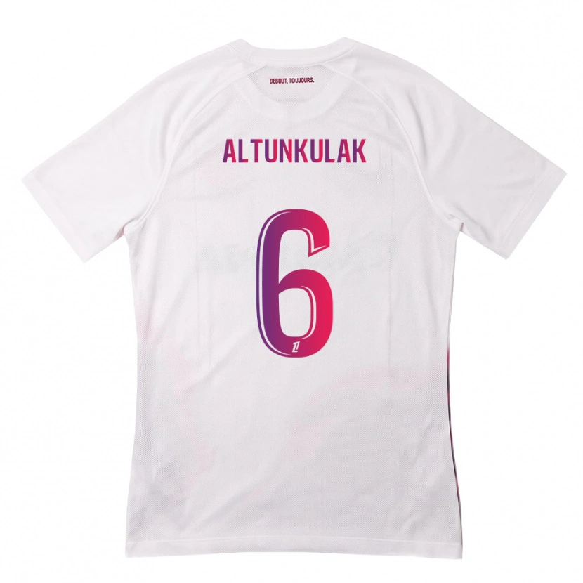 Danxen Niño Camiseta Selen Altunkulak #6 Blanco Rosa Morado 2ª Equipación 2026/27 La Camisa México