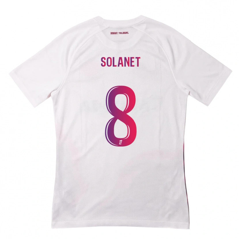 Danxen Niño Camiseta Tatiana Solanet #8 Blanco Rosa Morado 2ª Equipación 2026/27 La Camisa México