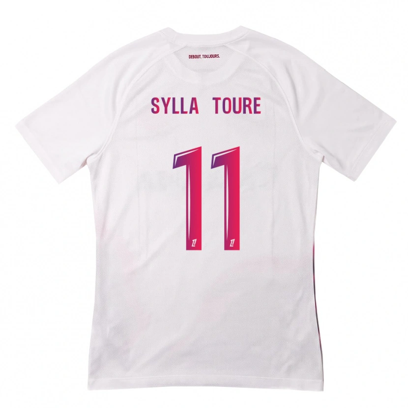 Danxen Niño Camiseta Ismael Sylla Touré #11 Blanco Rosa Morado 2ª Equipación 2026/27 La Camisa México