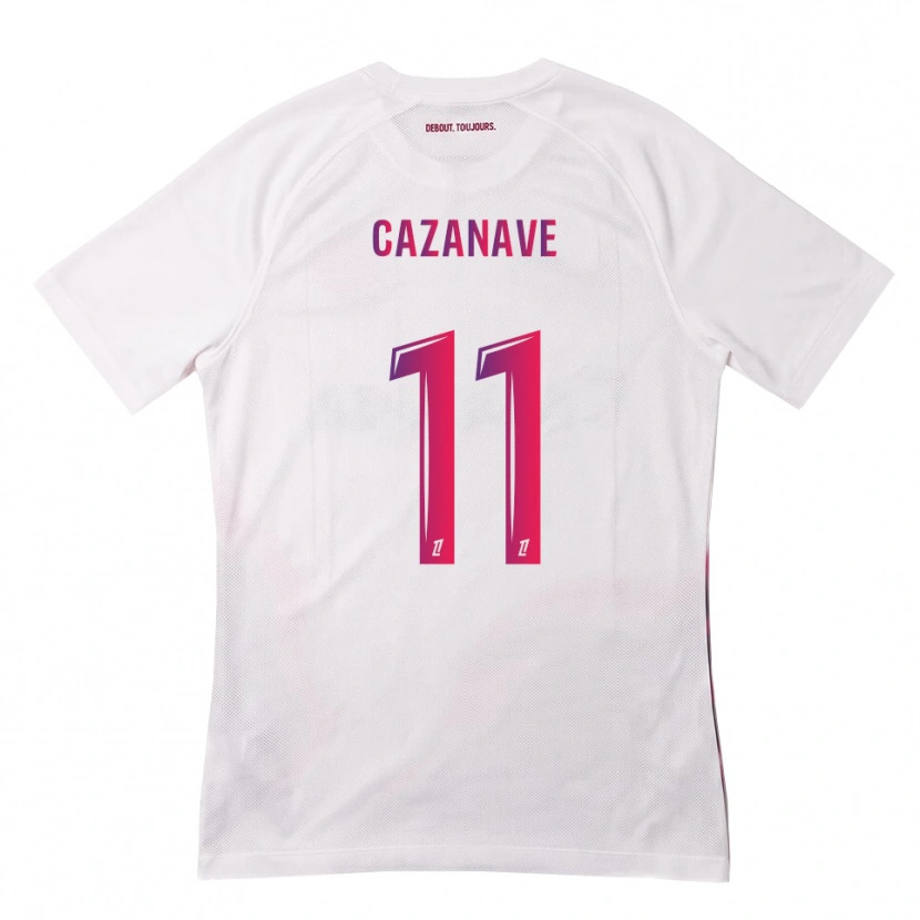 Danxen Niño Camiseta Julie Cazanave #11 Blanco Rosa Morado 2ª Equipación 2026/27 La Camisa México