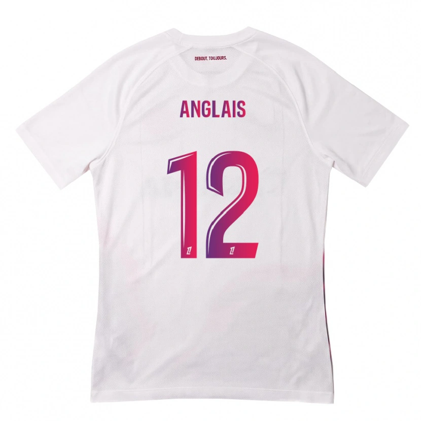 Danxen Niño Camiseta Anaëlle Anglais #12 Blanco Rosa Morado 2ª Equipación 2026/27 La Camisa México