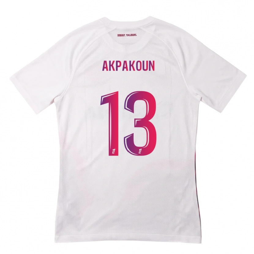Danxen Niño Camiseta Noé Akpakoun #13 Blanco Rosa Morado 2ª Equipación 2026/27 La Camisa México