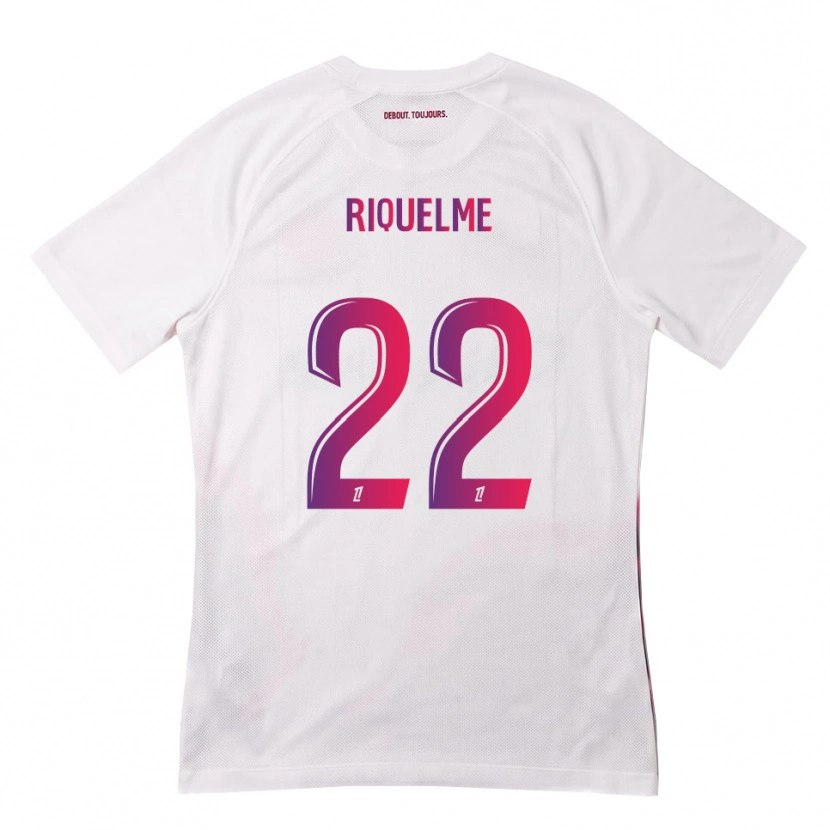 Danxen Niño Camiseta Laura Riquelme #22 Blanco Rosa Morado 2ª Equipación 2026/27 La Camisa México