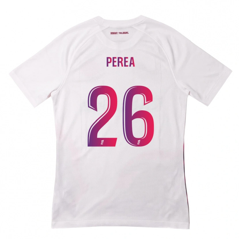 Danxen Niño Camiseta Marine Perea #26 Blanco Rosa Morado 2ª Equipación 2026/27 La Camisa México