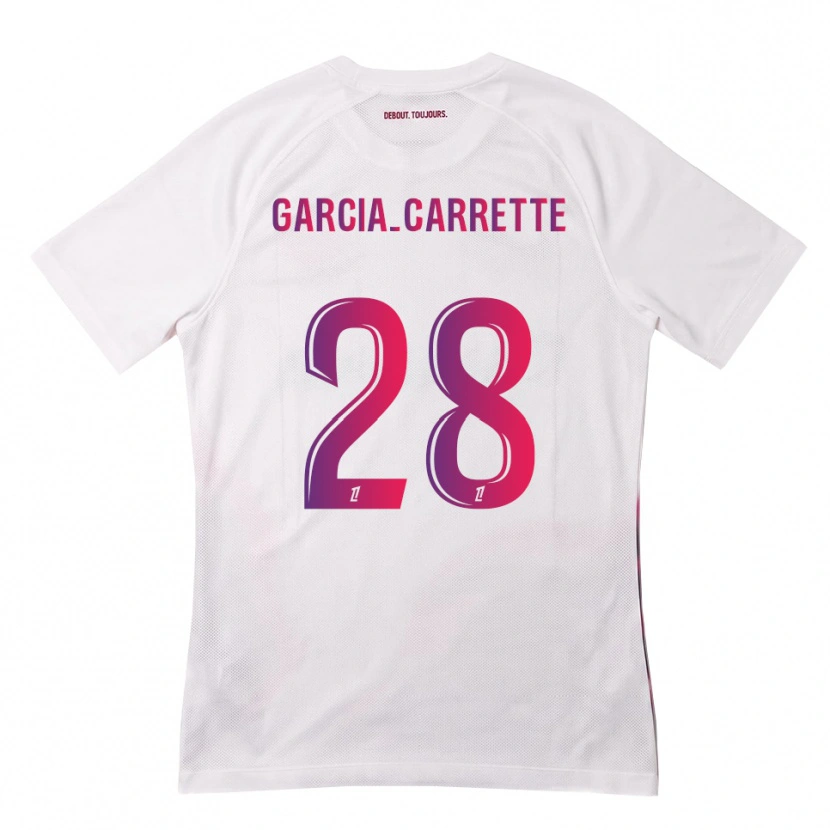 Danxen Niño Camiseta Hortense Garcia-Carrette #28 Blanco Rosa Morado 2ª Equipación 2026/27 La Camisa México
