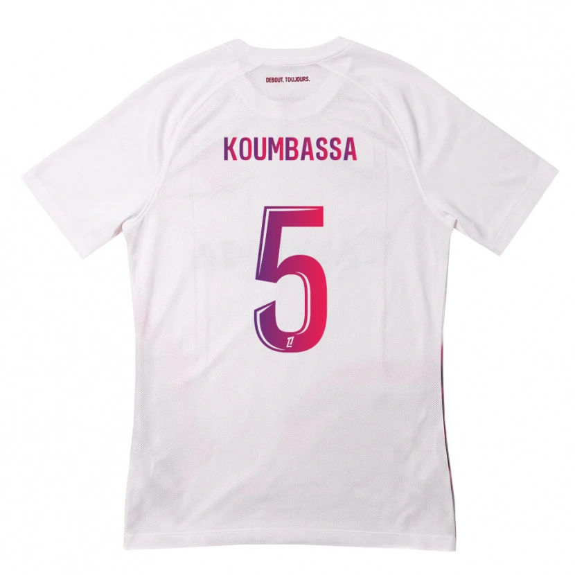 Danxen Niño Camiseta Seny Koumbassa #5 Blanco Rosa Morado 2ª Equipación 2026/27 La Camisa México