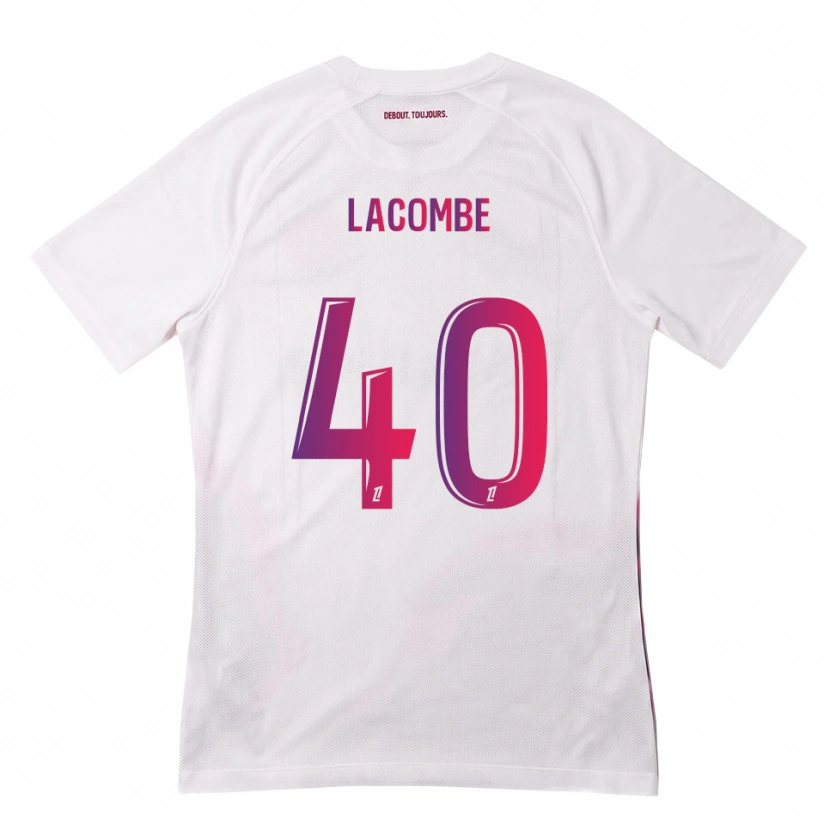 Danxen Niño Camiseta Justin Lacombe #40 Blanco Rosa Morado 2ª Equipación 2026/27 La Camisa México