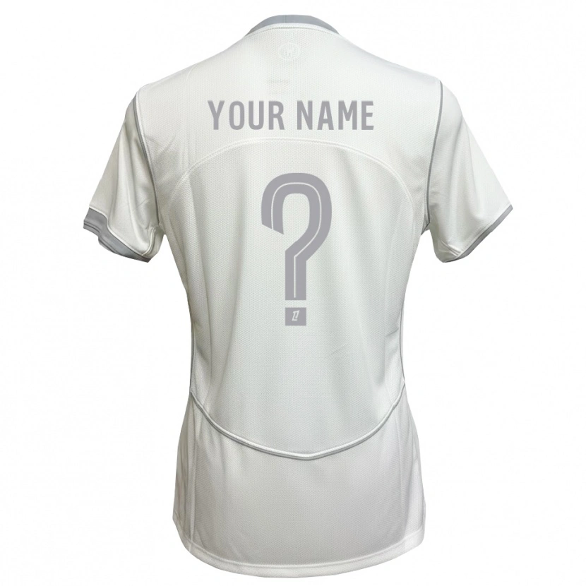 Danxen Niño Camiseta Su Nombre #0 Blanco Gris 2ª Equipación 2026/27 La Camisa México
